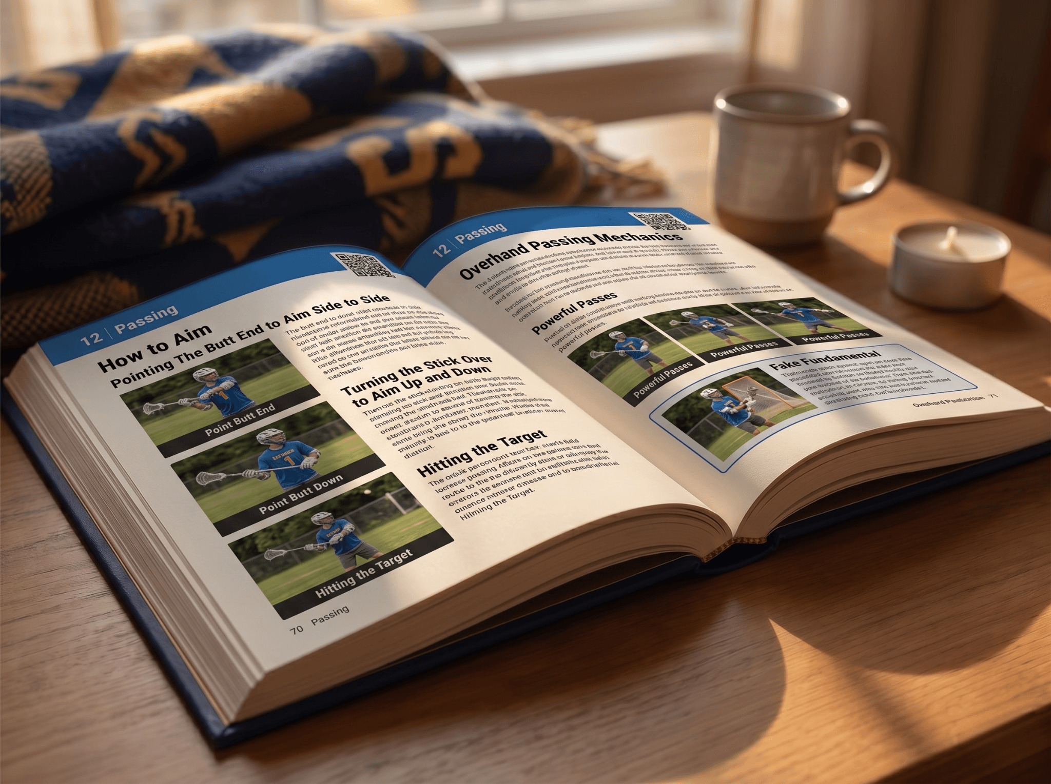 The Player and Parents Guide to Lacrosse open on a desk